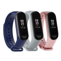 Tkasing Band for Xiaomi 3/Xiaomi 4 Smartwatch Wristbands Replacement Accessaries Straps Bracelets for Mi3/Mi4 (Not for Mi1/2) (Navy Blue/Silver/Rose Gold)