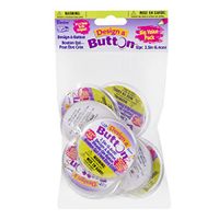 One Package of 12 pieces Design-A-Button 2-1/2"-Clear Plastic