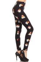 S653-PLUS Christmas Sheep Printed Fashion Leggings, Plus Size