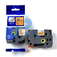 IDIK 1PK Compatible for Brother P-Touch TZe-B61 Black on Orange Fluorescent Laminated Label Tape TZ-B61 Tze B61(36mm x 8m)