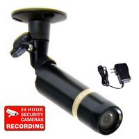VideoSecu Built-in Sony CCD Bullet Security Camera 480TVL 3.6mm Lens Wide View Angle Lens Weatherproof Home CCTV Surveillance Camera with Power Supply and Security Warning Sticker BC27B BUV