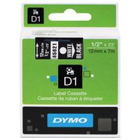 Genuine DYMO 1/2" (12mm) White on Black D1 Label Tape for Electronic Dymo LabelManager 150 Label Maker