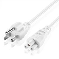 TNP Universal Power Cord (6 Feet) - IEC320 C5 to NEMA 5-15P 3-Prong Mickey Mouse Power Extension Cable Wire Connector Socket Plug Jack For Laptop Notebook AC Power Supply Adapter Charger Wall Outlet