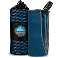 Youphoria Outdoors Microfiber Travel Towel - Ideal Fast Drying Towels for Travel, Camping, Beach, Backpacking, Gym, Sports, and Swimming - Ultra Light, Fast Drying and Absorbent - 3 Sizes