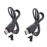 DIYmall USB to TTL Serial Cable Adapter FTDI Chipset FT232 USB Cable TTL for Arduino ESP8266 (Pack of 2pcs)