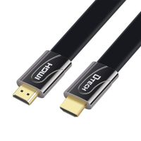 DTECH 10ft Flat High Speed HDMI 2.0 Cable 4K 60Hz Ultra HD 1080p 3D with Ethernet HDCP ARC Support 26AWG Video Cord (3 Meters, Black)
