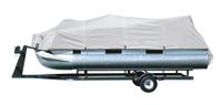 Universal Boat Adjustable Storage Cover - 17'-20'L to 96" Pontoon Boats Protection Custom Heavy Duty Waterproof Mildew Weather Resistant Polyester Fabric, Snap Strap, Elastic Cord, Bag - Pyle PCVHP440