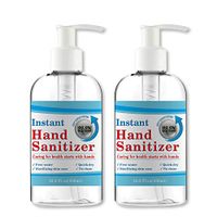 17 Oz Hand Sanitizer Bulk Soap, Large Size Hand Sanitizer Gel for Hand Cleaning, Wash-Free Disinfecting Cleaner, Pump Bottle, Fragrance Free 500ML (500ML 2PACK)