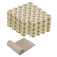 GT USA Organic Elastic Bandage Wrap (6" Wide, 25 Count Case)| Hook & Loop Fasteners at Both Ends | Latex Free Hypoallergenic Compression Roll