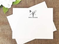 Gift for Men, Fishing, Personalized Mens Stationary, Personalized Note Cards, Stationery, Set of 10 flat note cards and envelopes