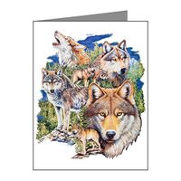 Note Card Wolf Collage