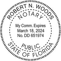 Florida Notary Round Seal Stamp