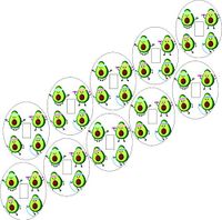 Dexcom Adhesive Patch Precut Avocado Design Adhesive Patches with Split Backing, Easy to Apply x 10 Pack