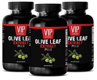 antiaging antioxidant Supplement - Olive Leaf Extract Pills 500 Mg - Brain Memory Focus - 3 Bottles (180 Capsules)