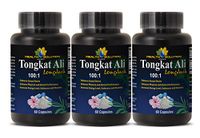 Longjack root - TONGKAT ALI ROOT EXTRACT 100 : 1 400MG - promote sex drive (3 Bottles)