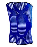 KXP Compression Support Breathable Nylon Knee Braces One Pair Blue S