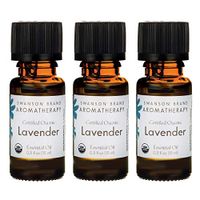 Swanson Certified Organic Lavender Essential Oil 0.5 fl Ounce (15 ml) Liquid (3 Pack)
