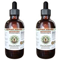 Mugwort Alcohol-Free Liquid Extract, Organic Mugwort (Artemisia vulgaris) Dried Flower Glycerite Natural Herbal Supplement, Hawaii Pharm, USAt 2x2 oz