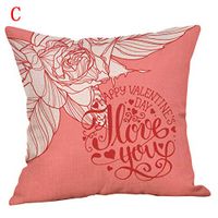scamper Happy Valentine's Day Throw Pillow Covers Romantic Gift Love Cushion Cases Decorative Sofa Tree Hearts - Couples Set