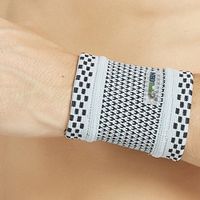 Neotech Care Wrist Band (1 Unit) - Bamboo Fiber Knitted Fabric - Light, Elastic & Breathable - Men, Women, Right or Left - for Sweat, Sports, Exercise, Workout, Gym - Grey Color (Size L)