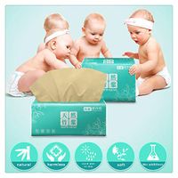 Bamboo Facial Tissue Individual Travel Recycled Paper Natural,for Bathroom and Kitchen,3/6 Packs (Black, 6 Packs)