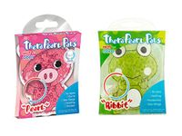 TheraPearl Childrens Pals 2-Pack - Pearl the Pig & Ribbit the Frog - Non-Toxic Reusable Animal-Shaped Hot & Cold Therapy Packs