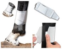 Cohesive Vet wrap alternative BandaFlex horse bandages for lower leg Great for Fetlock, Pastern & Cannon Double catch Velcro fasteners Super Stretch disposable washable & breathable Pack of 30 (Small)