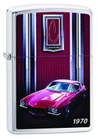 Zippo Lighter Chevy Camaro 1970 Brushed Chrome