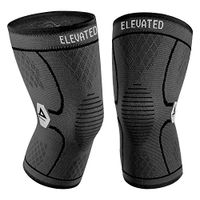 Elevated Sports Knee Brace Compression Sleeve Support for Running, Jogging, Sports, Weightlifting, Joint Pain Relief, Arthritis and Injury Recovery (Black, Large)
