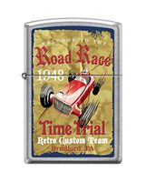 Zippo 1948 Road Race Street Chrome Windproof Pocket Lighter NEW