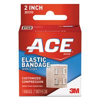 Elastic Bandage w/E-Z Clips, 2", Beige Qty:3