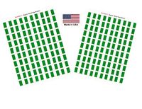 Made in USA! 100 Country Flag 1.5" x 1" Self Adhesive World Flag Scrapbook Stickers, Two Sheets of 50, 100 International Sticker Decal Flags Total (Nigeria)