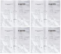 Justrite 26827 Aluminum/Polyethylene Disposable Bucket Liner with Twist-Tie, for Smoking Receptacles (4 X Pack of 10)