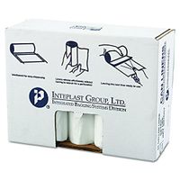Inteplast Group VALH3860N22 60 gallon Capacity, 58" Length x 38" Width x 19 Mic Thickness, Natural Color, HDPE Commercial Coreless Valu-Plus Institutional Trash Can Liner (Case of 6 Roll, 25 Bags per Roll)