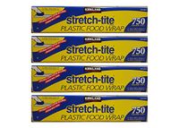 Kirkland Signature Stretch Tite Plastic Food Wrap 11 7/8 Inch X 750 SQ. FT. Pack 4