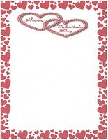 Happy Valentine's Day Hearts Stationery Printer Paper 26 Sheets