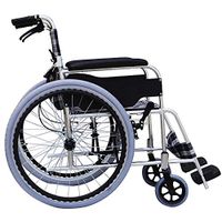 FLYSXP Wheelchair Portable Elderly Disabled Aluminum Alloy Manual Wheelchair Lightweight Folding Transport Travel Home Hand Brake Wheelchair (Style : A)