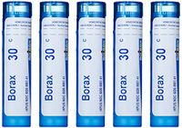Boiron Homeopathic Medicine Borax, 30C Pellets, 80-Count Tubes (Pack of 5)