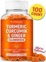 Turmeric Gummies Max Strength Anti Inflammatory Supplement Chews | Vegan Organic Turmeric and Ginger Gummies for Adults & Kids | Tasty Natural Turmeric Curcumin Supplement Gummies for Joint Support