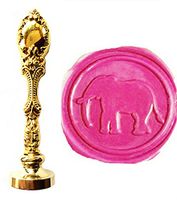 MNYR Vintage Elephant Animal Wax Seal Stamp Luxury Bronze Metal Peacock Decorative Wedding Invitations Gift Card Paper Stationary Envelope Seals Custom Logo Picture Monogram Wax Seal Sealing Stamp Set