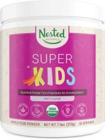 Nested Naturals Super Kids | 100% USDA Organic Vegan Superfood Powder for Kids | 30 Servings of Greens, Veggies, Fruits, Seeds | Natural Fruit Flavor | Non-GMO, Gluten-Free Plant-Based Nutrition