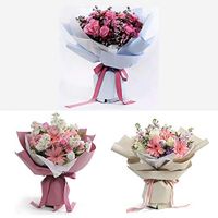 22" x 27" Paper Flower Wrapping Paper Floral Gift Wrap for Flower Bouquets and Arrangements (20pcs) (Blue)