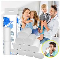 12 Rolls Silky, Smooth Soft Professional Series Premium 4-Ply Toilet Paper, Home Kitchen Enviro Friendly Recycled Toilet Tissue, Soft, Strong and Highly Absorbent Hand Towels for Daily Use