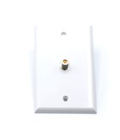 THE CIMPLE CO White Video Wall Jack for Coax Cable F Type Coaxial Wallplate (Wall Plate) - 3 GHz Coupler Approved for Comcast, DIRECTV, Dish Network, and Antennas (100 Pack)
