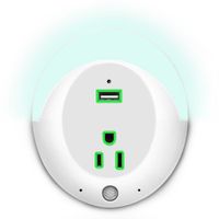 UMANOR Wi-Fi Smart Socket Camera Wireless Home Security with Multi-Color RGB Lights App Remote Monitoring Wi-Fi Spy Nanny Cameras (White)