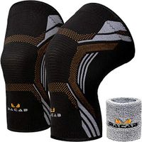 BACAB Compression Knee Sleeves (Pair) | Knee Support Brace for Running, Crossfit, Powerlifting, Sports & Daily Activity | ACL, MCL, Arthritis Recovery Knee Brace for Men & Women | Prevent Injuries XL