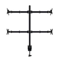 ELECWISH 4 Monitor Desk Mount Stand Height Adjustable Quad Monitor Stand with Full Articulation and Desk Clamp Holds 4 Screens up to 30 inches