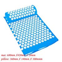 Massager Cushion Massage Yoga Mat Acupressure Relieve Stress Back Body Pain Spike Mat Acupuncture Massage Yoga Mat with Pillow,Dark Gray