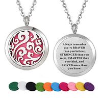 WPFdesign Stainless Steel Cloud Aroma Therapy Aromatherapy Essential Oil Diffuser Necklace Locket Pendant (Style 32)