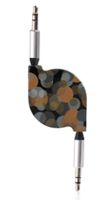 AUVIO 3-Ft. Retractable 1/8" (3.5mm) Cable Golden Dots